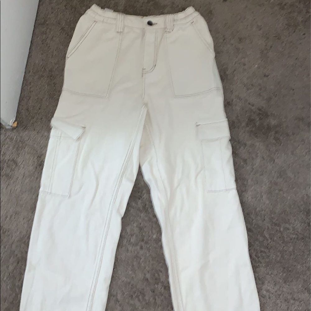 pacsun offwhite cargo pants